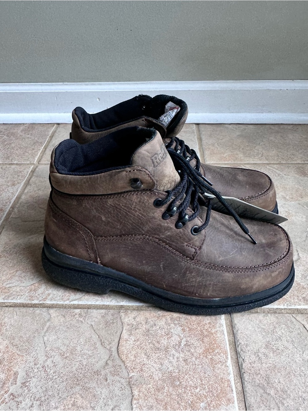 RED WING Chukka Boots SuperSole Safety Toe Brown Nubuck Leather Men’s 8 EEE​